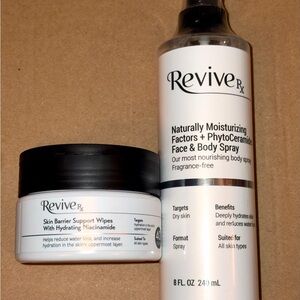 ReviveRx Moisturizing Face & Body Spray & Skin Barrier Support Facial Pads NEW